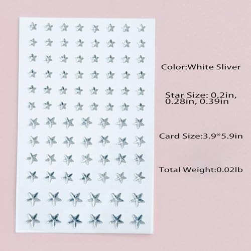 Red Blue White Star Nail Stickers 3D Embossed Self Adhesive Independence Style3