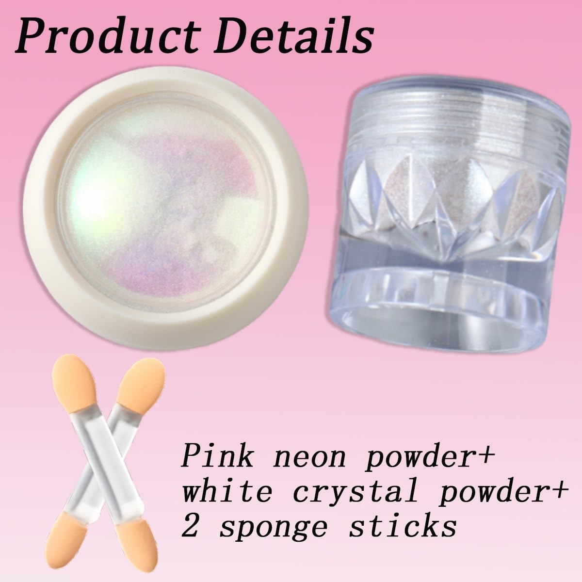Aurora Rainbow Chrome Nail Powder Set with Pearlescent Mirror Effects & Brushes