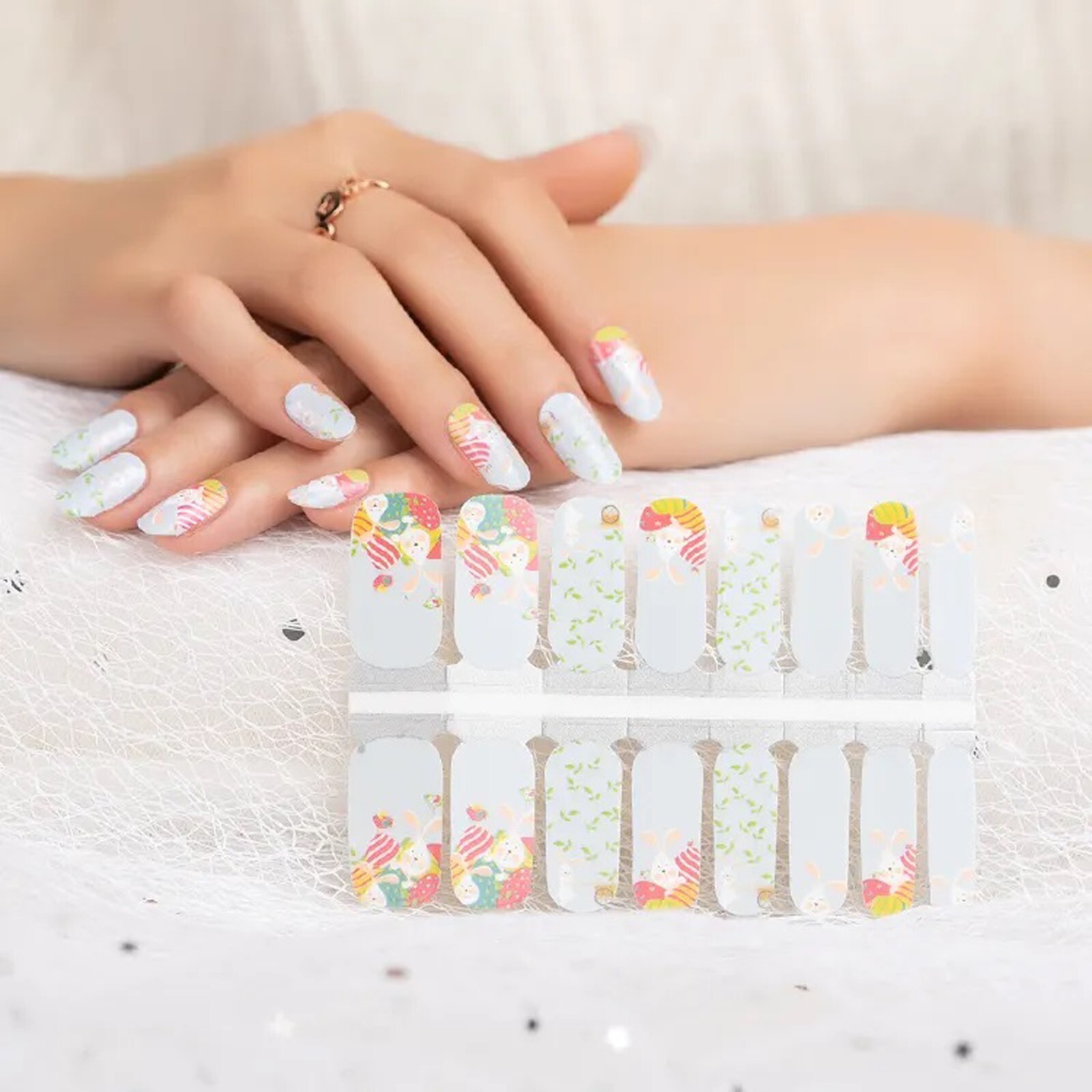 Beautiful B Nail Polish Strips Sprinkle Nail Wraps Nail Stickers 100% Real Nail