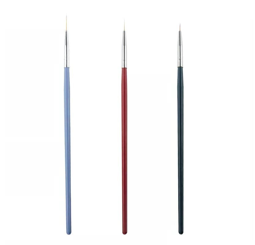 3 Pcs set DIY Nail Art Liner Painting Pen 3D Tips Acrylic UV Gel Brushes Drawing