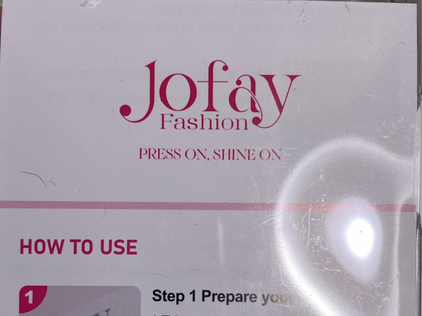 Jofay Fashion Press-On Acrylic Artificial Nails French Pink/White 320 pcs