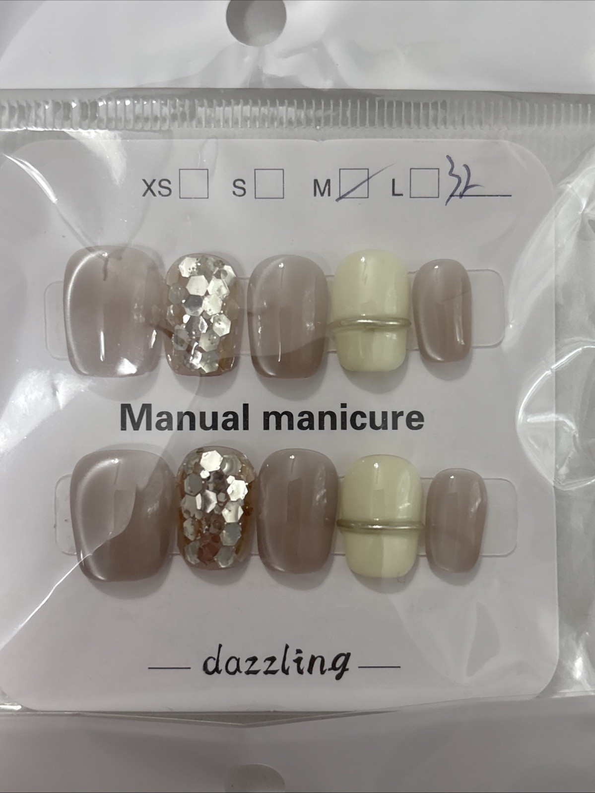 Press On Nail 10 Sets Size m
