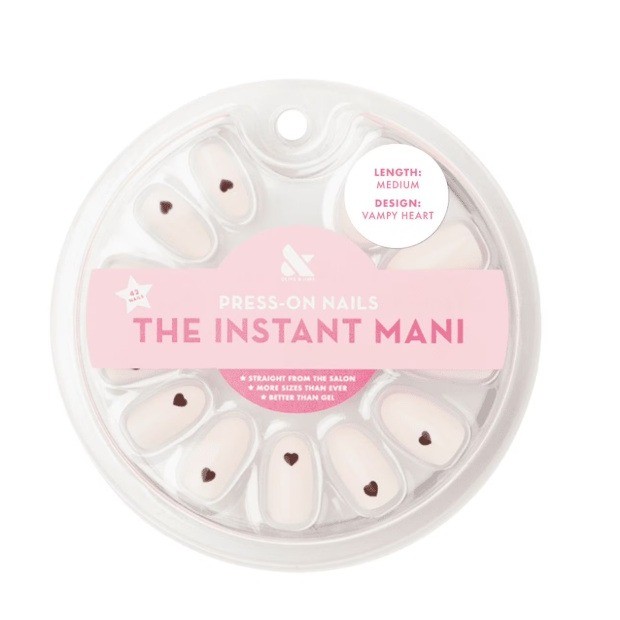 Olive & June The Instant Mani Press-On Nails Vampy Heart Medium Round 42ct NIB