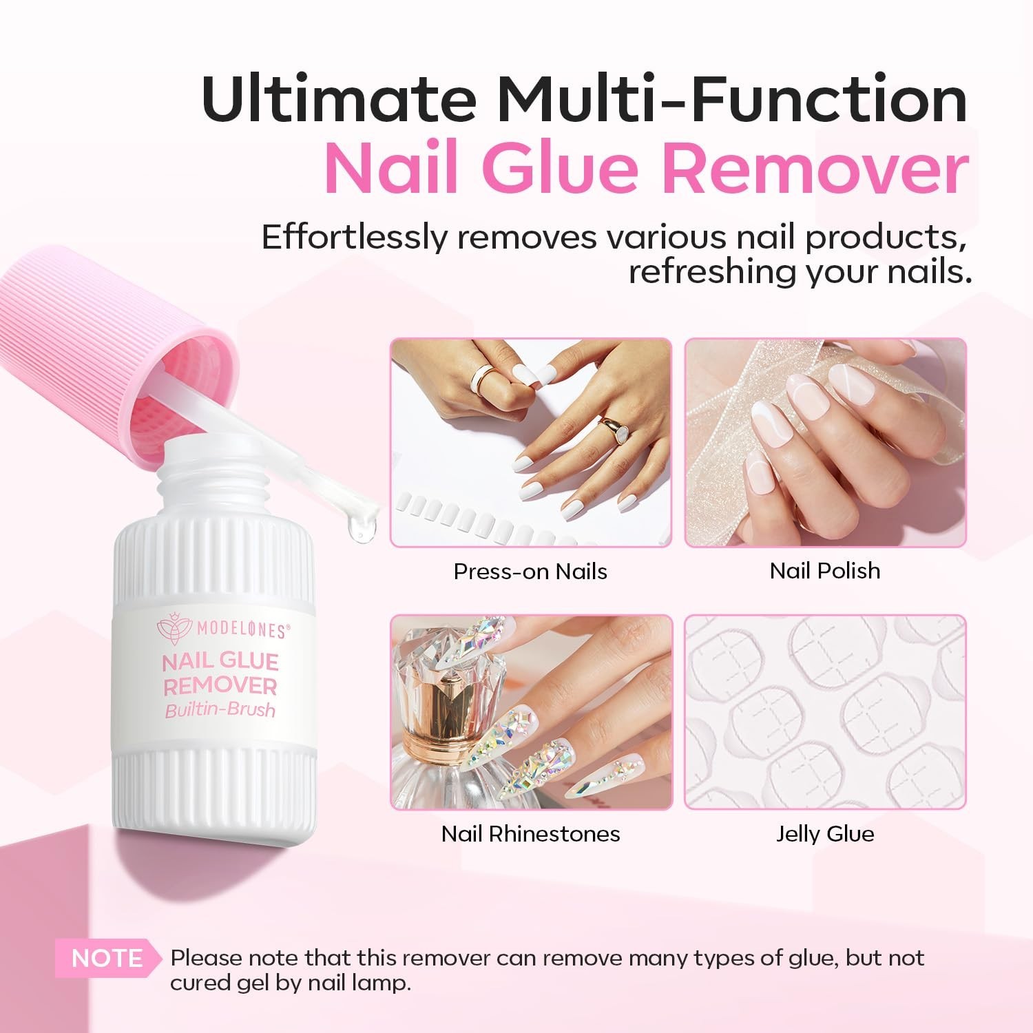 10ml Nail Glue for Press On Nails with 10ml Nail Glue Remover Kit for Nail Ti…