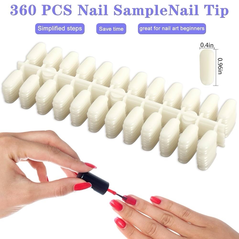 308 Colors Nail Swatches Book 360 Nail Tips Professional Nail Color Chart Card