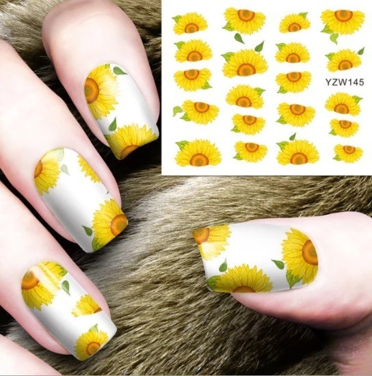 Flower, Floral Nail Art Water Decals DIY Nail (Group 1)