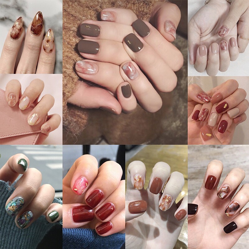 14Tips Nail Stickers Full Cover DIY Manicure Art Nail Foils Wraps 3D Nail Decal✔