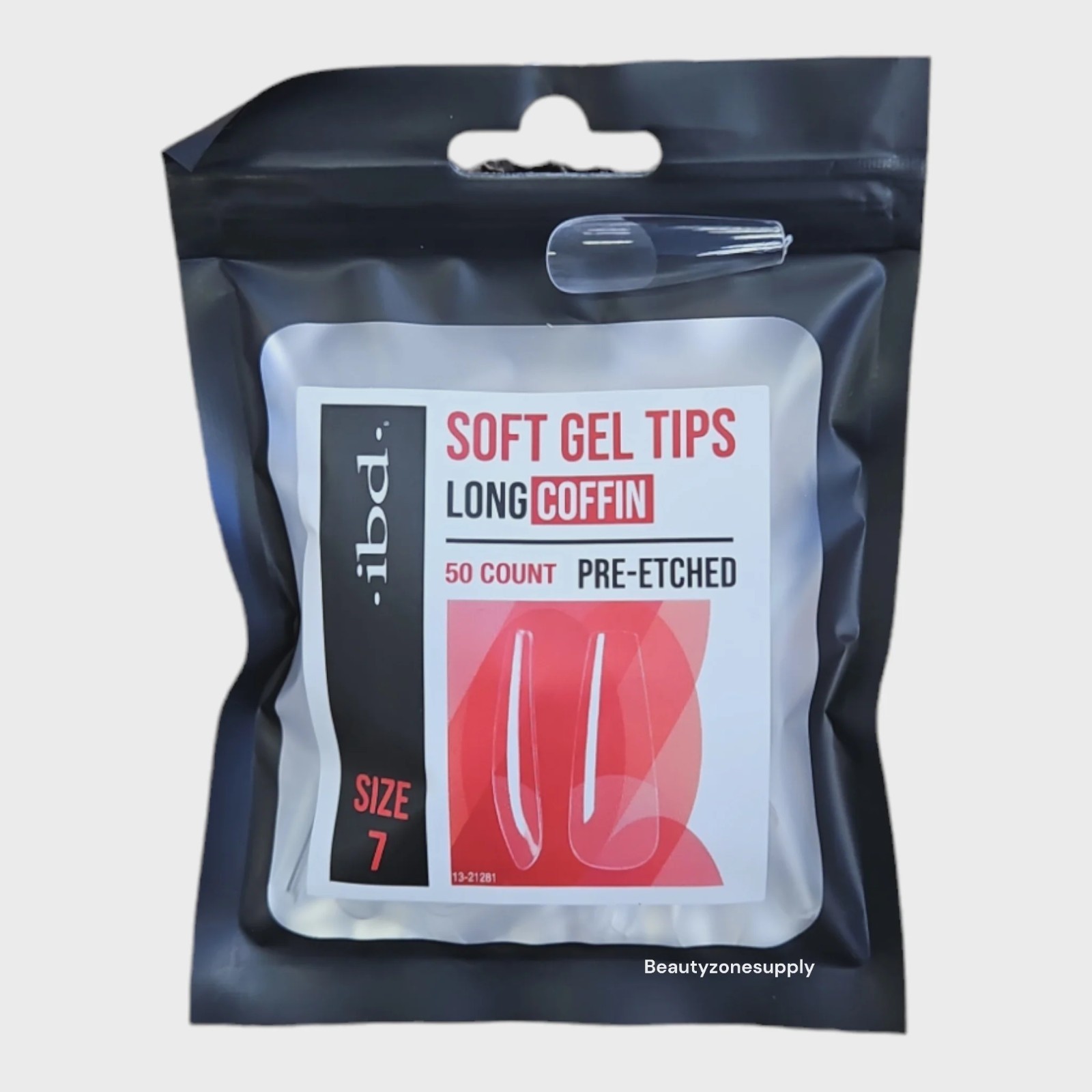 ibd Soft Gel Tips Refill Long Coffin 50ct #7 (3 Pack)