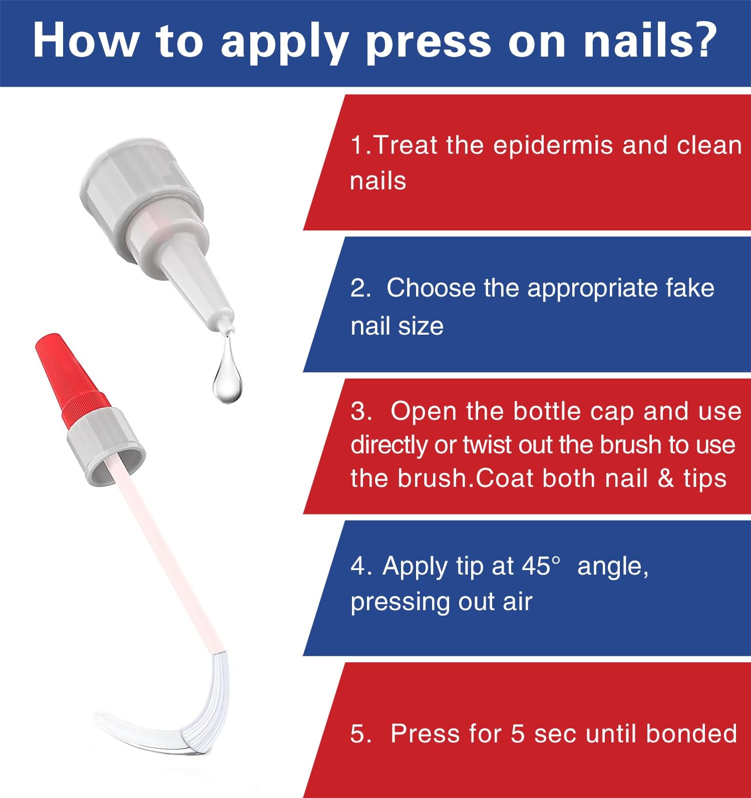 ENMEMO 20ml Nail Glue with Brush