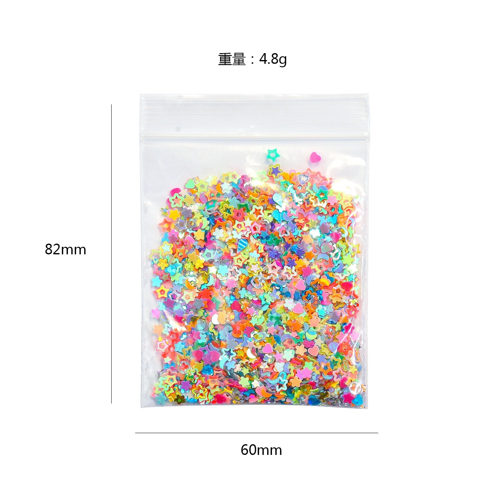 5000Pcs/Bag Nail Art Glitter Sequin Mixed Heart Star Flower DIY Nail Tips Decor