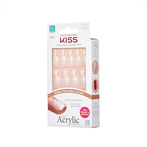 KISS Salon Acrylic Press On Nails DIY Manicure 28 Nails in Natural Styles