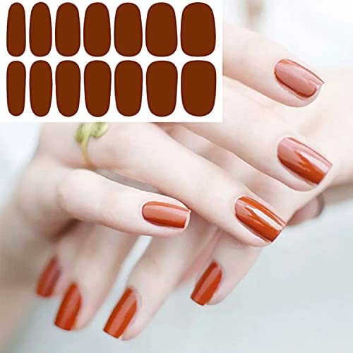 20 Sheets Mix-Color Solid Nail Polish Strips Full Nail Wraps Gel KIT1 Solid 1