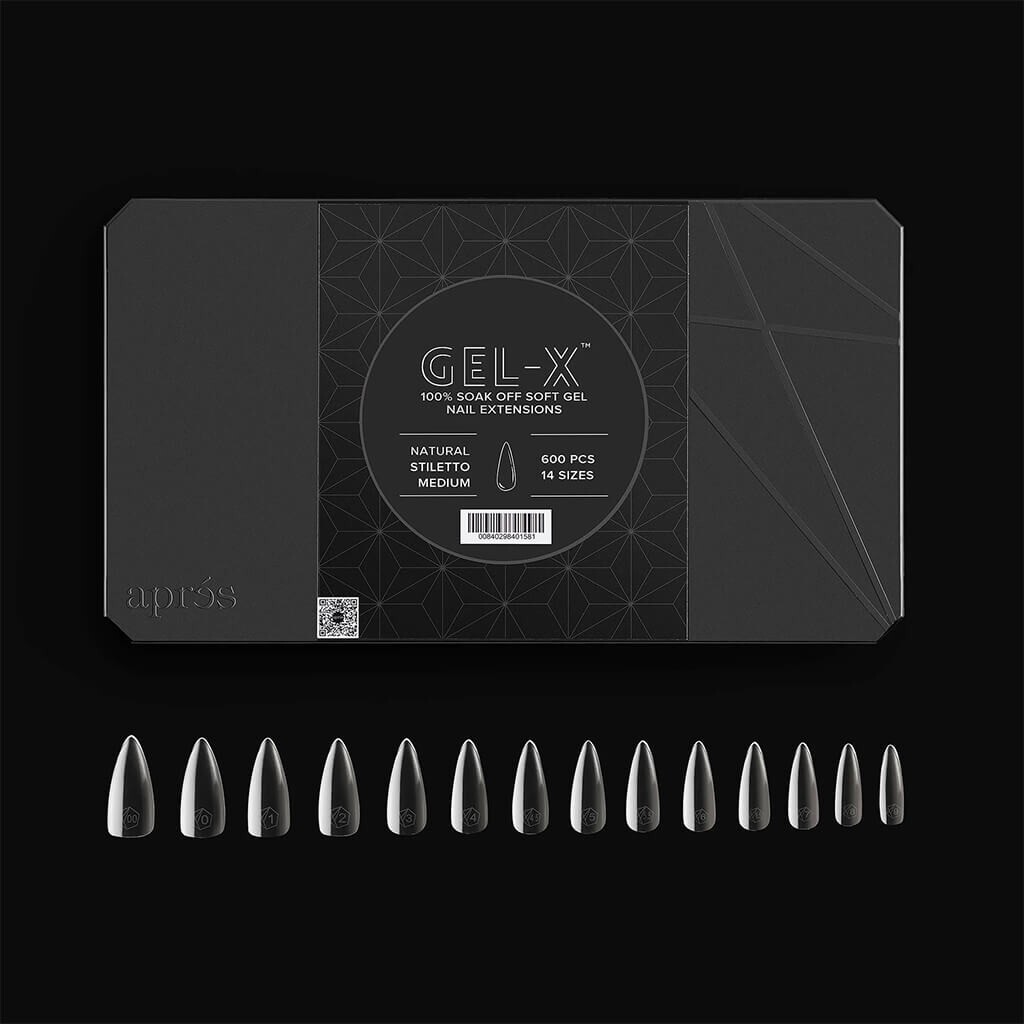 Gel X Natural Stiletto Medium (Box of 600 Tips)