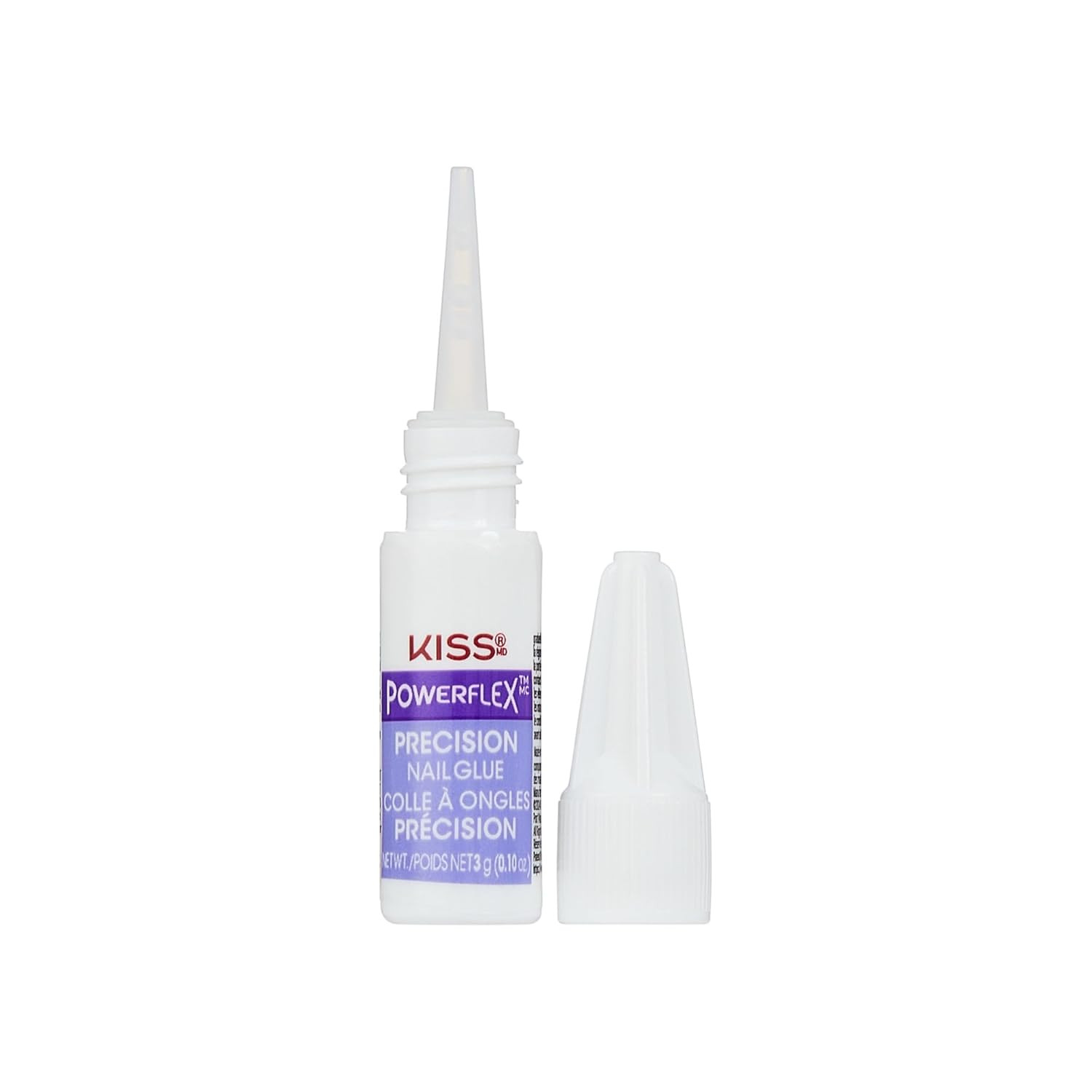 KISS Powerflex Precision Nail Glue, Instant Drying Nail Adhesive Bonds in Second