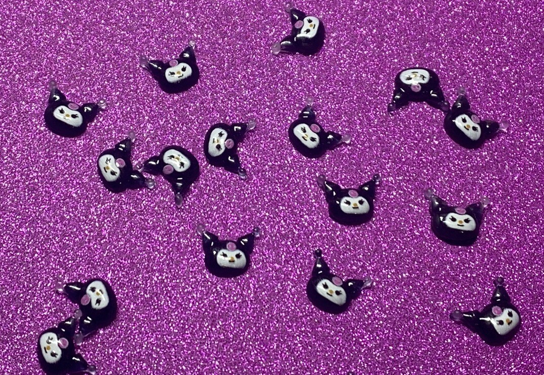 Kawaii Mini Nail Charms Lot of 10pc Resin Craft Sanrio Melody Kuromi Cinnamoroll