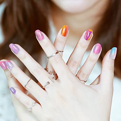 12 Sheets Aurora Gradient Color Nail Polish Strips with Nail File 12 Sheets-01