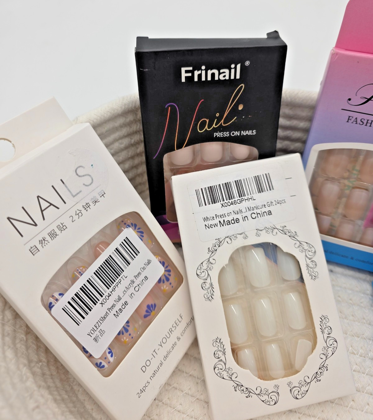 Lot of 6 Press On Nail Kits Frinail Mixed Brands Assorted Styles New Gift Set