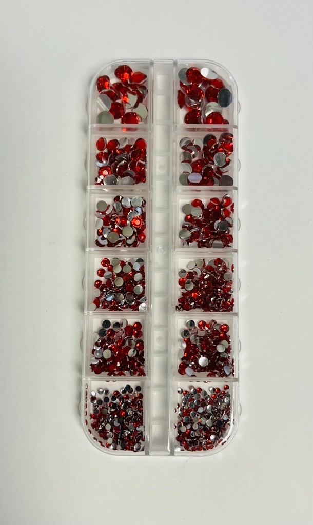 Multicolor Crystal and Resin Round Nail Jewelry Crafting Gems Multipack Kit