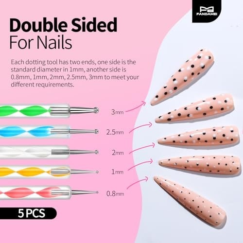 Nail Art Brushes Set 11 Pcs with Stand Dotting Tool Palette for Acrylic