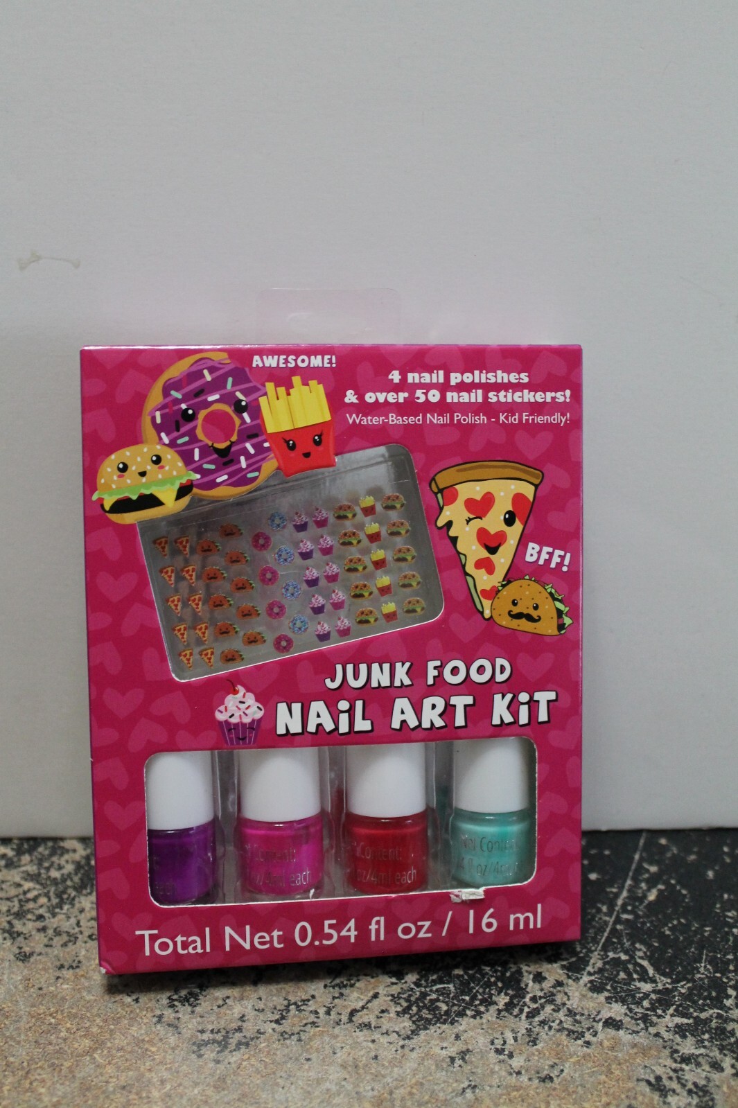Junk Food–Nail Art Kit (nail polish and stickers) NEW