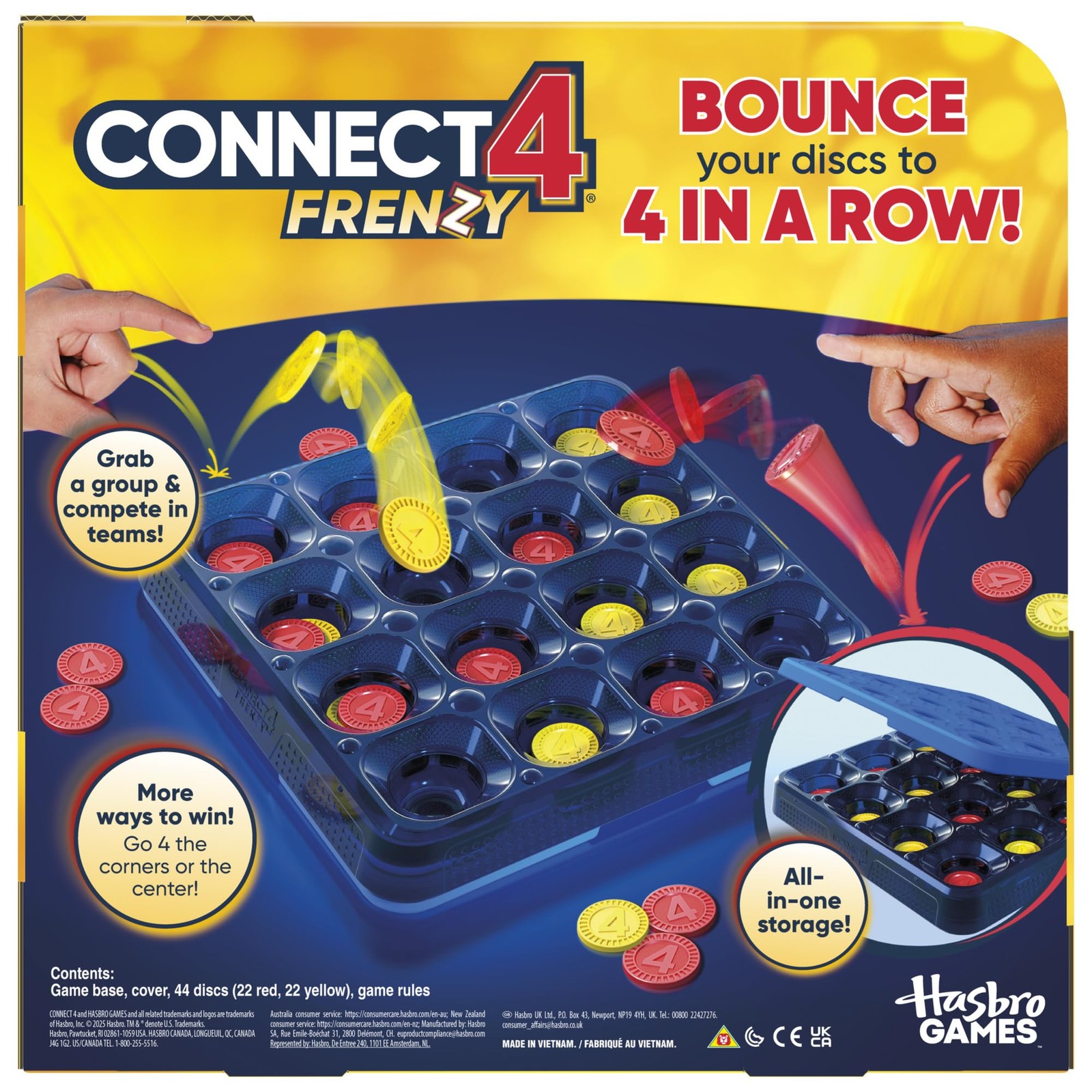 Connect 4 Frenzy Game | Bounce Discs 4 The Win | Family Party Not Applicable