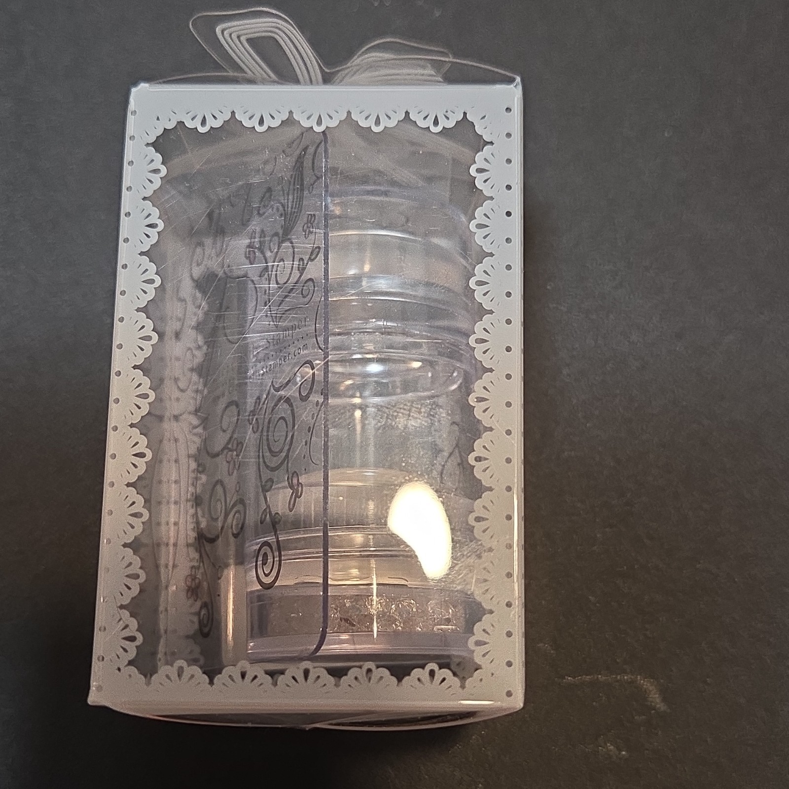 Clear Jelly Stamper The Small Bling Stamper, Clear Double Stamper With Scraper