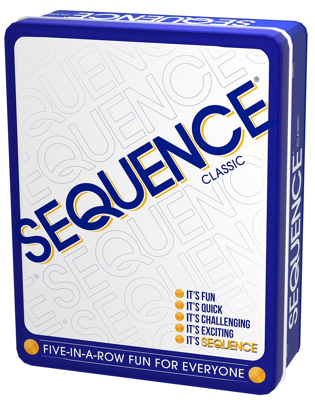 Sequence in a Tin – Five-in-a-Row Fun for Everyone by 2 – 12 PLAYERS, White
