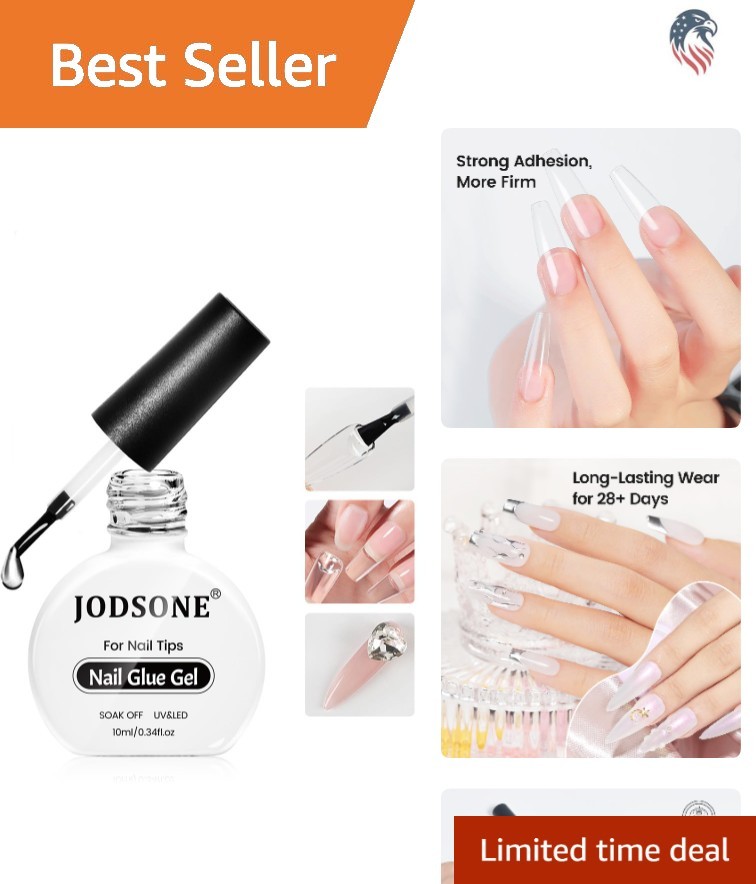 10ml Clear Nail Glue Gel Compatible with Acrylic Long Lasting Extension