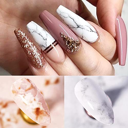 10 Rolls Pink Marbled Nail Transfer Foils Stickers Transfer Tips Manicure KIT1