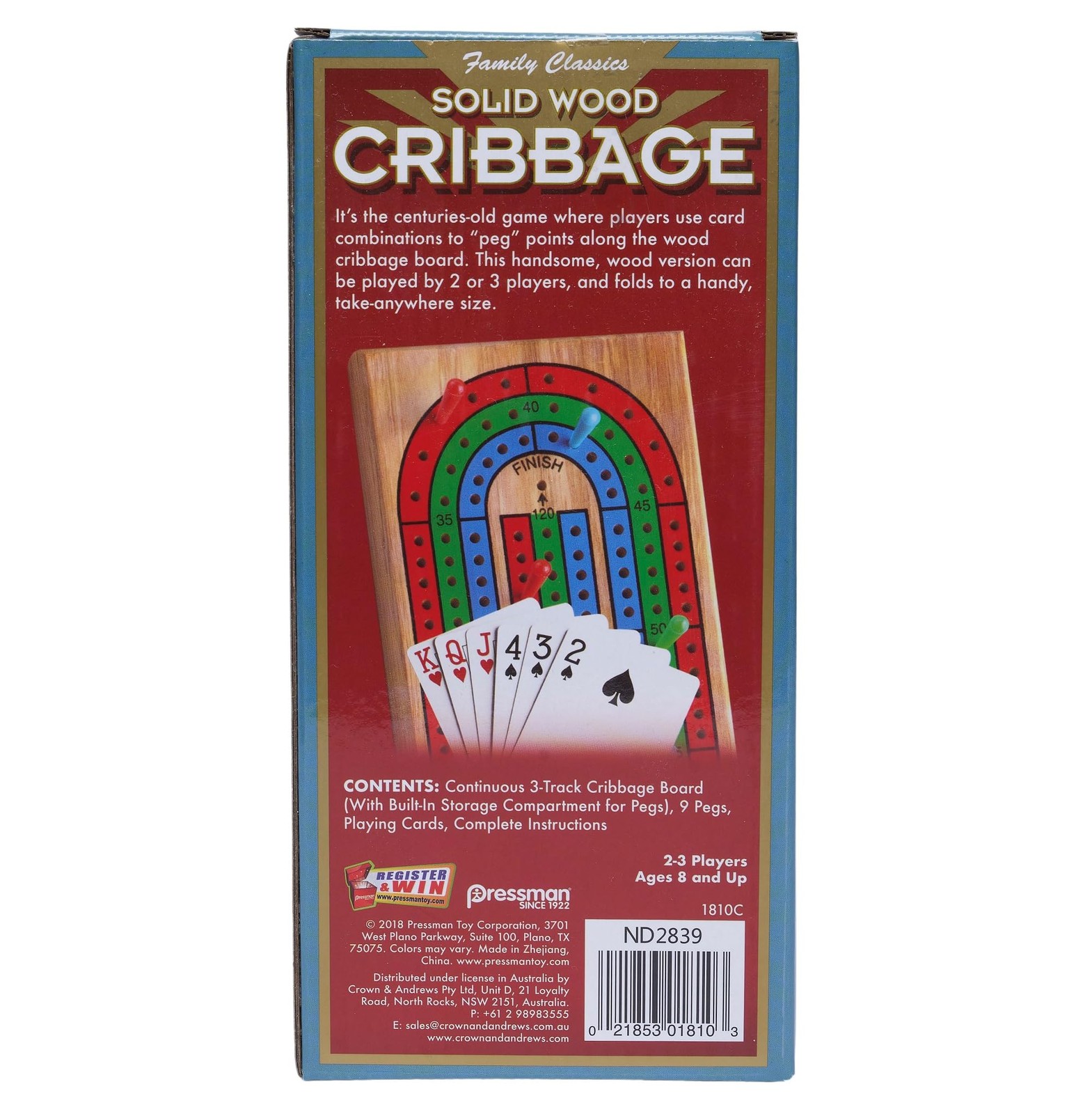 Family Classics Cribbage – Solid Wood One Size,