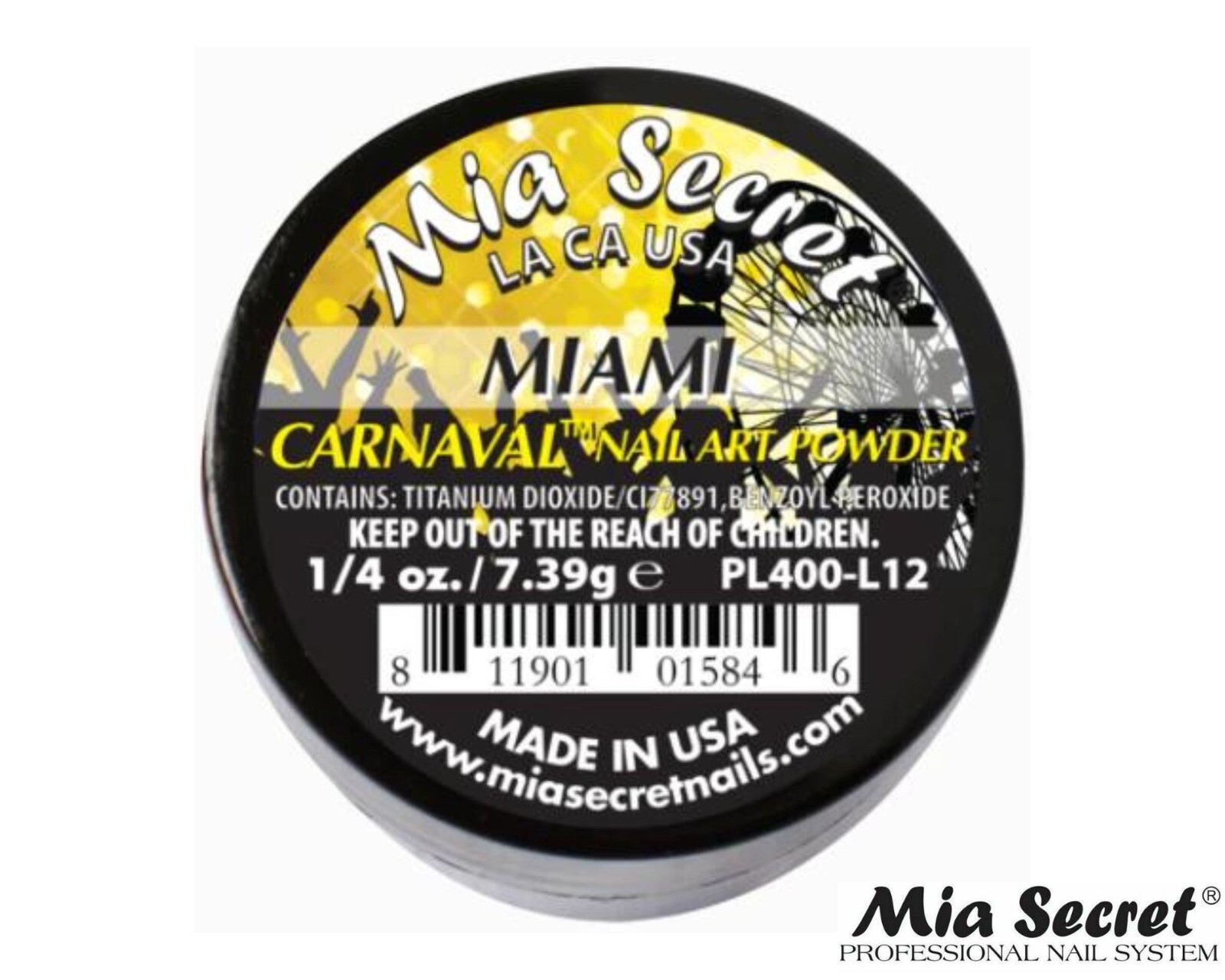 Mia Secret Nail Art Powder Carnaval Collection (MIAMI) 1/4oz