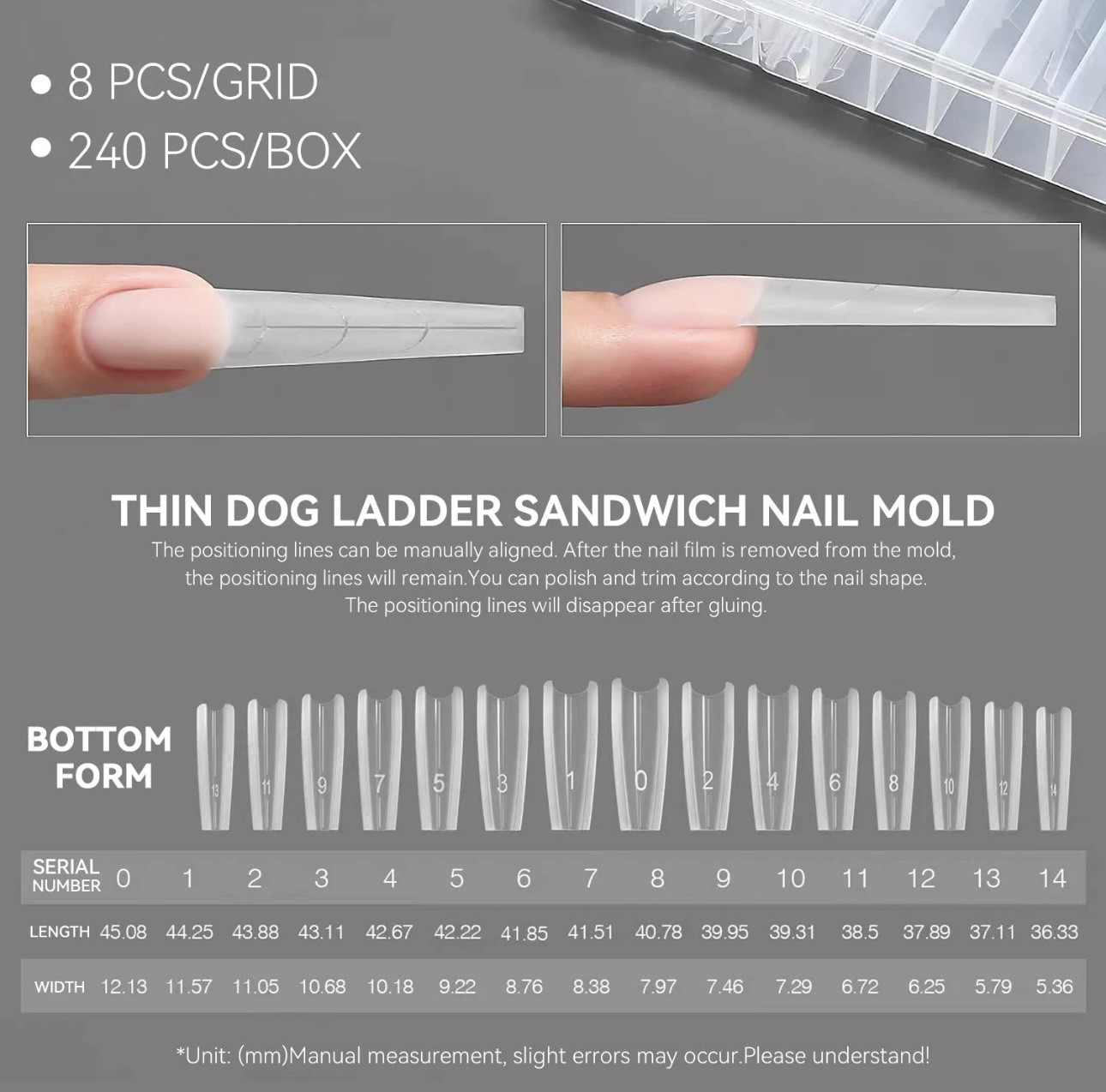 Sandwhich Dual forms For Hard Gel Nails Coffin