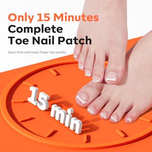 Toe Nail Tips 360Pcs 15 Sizes Short Square A12-short square toe nail tips