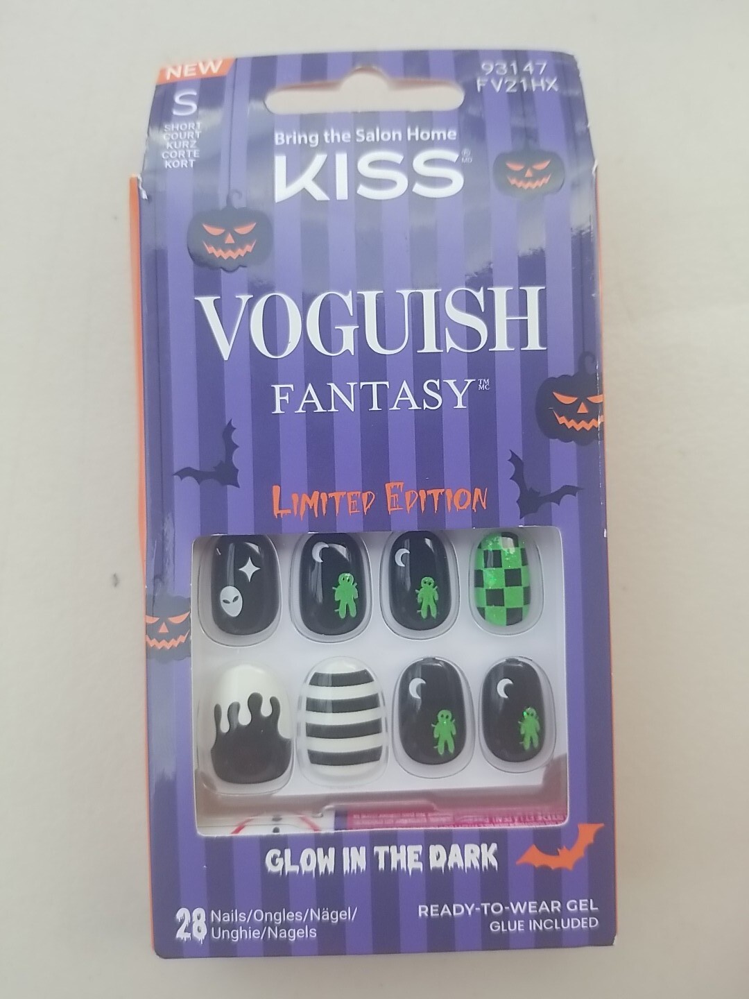 Kiss Voguish Fantasy 3 Glow In The Dark Halloween 1 Multicolored S/M 1 Impress