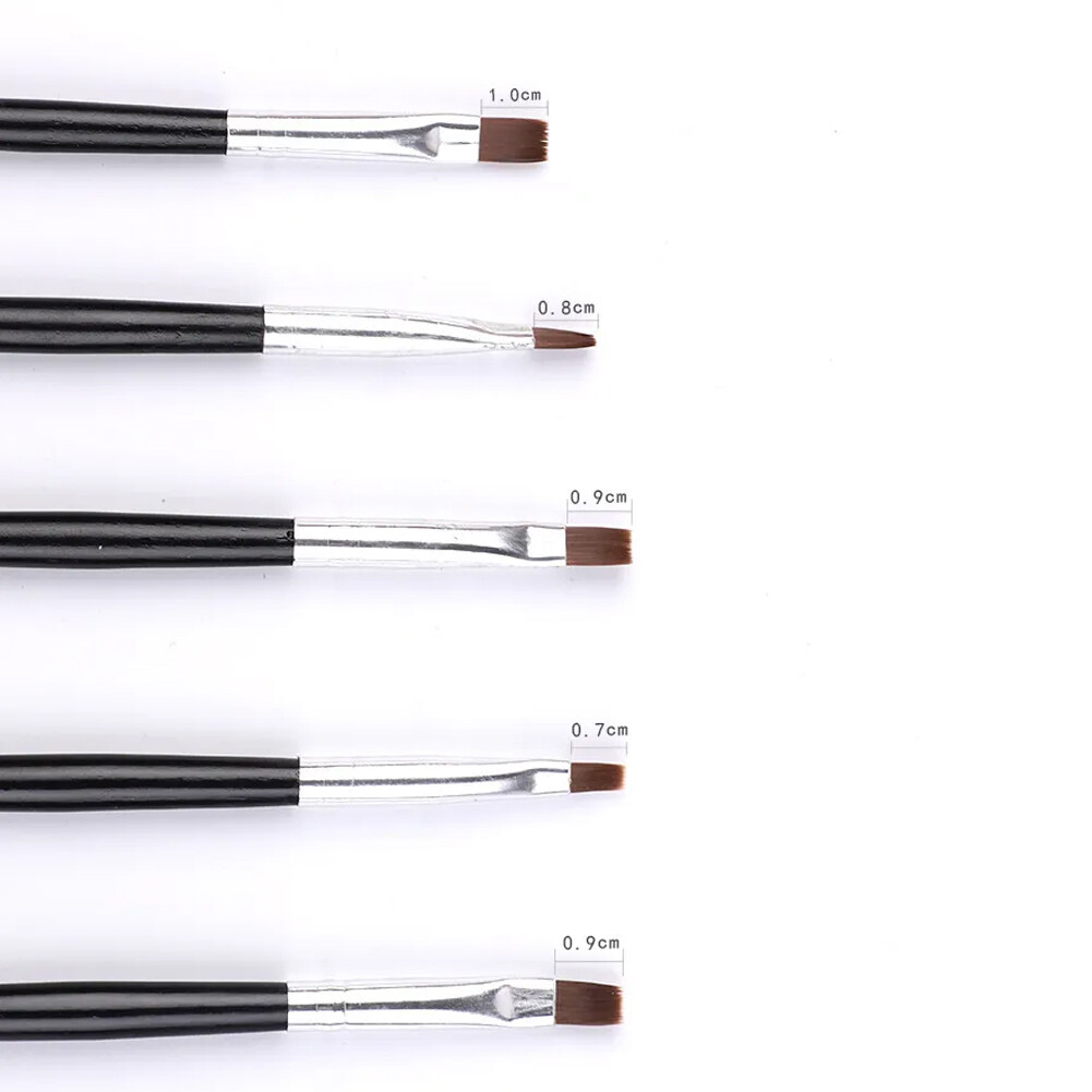 5pcs Nail Art Gel Pens Dotting Tool Nail Silicone Brushes Set Kit Professional