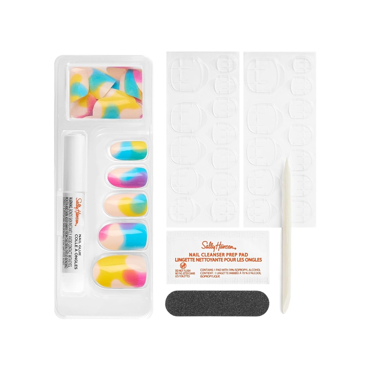 4Pk Sally Hansen Press On Nails Perfect Manicure Pride A Thing Called Love