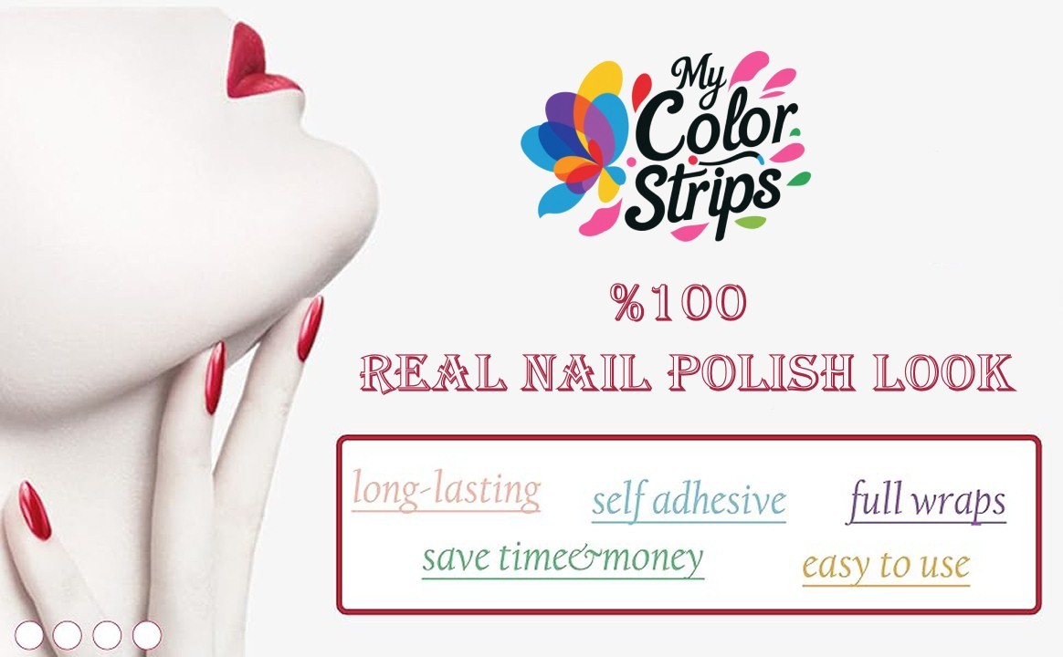 Full Size Christmas Nail Wraps Stickers Polish Look Art Self Stick Strips USA