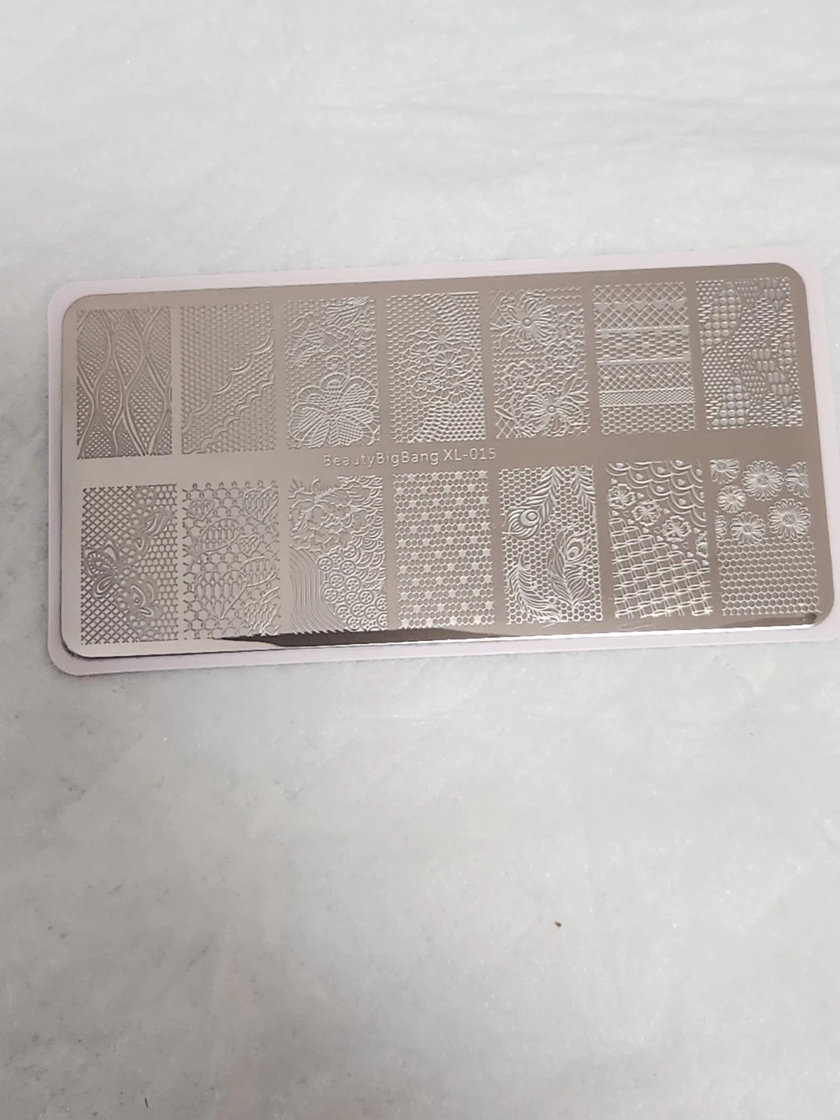 BeautyBigbang Nail Stamping Plate – XL015 Florals & Lace