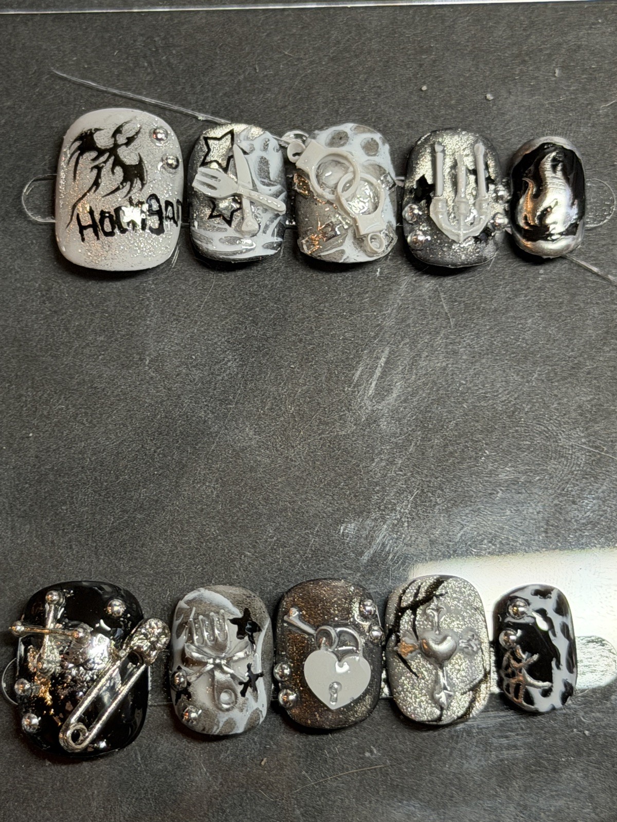 BTS hooligan Arirang World Tour Press On Nails size Small – Short Jungkook suga