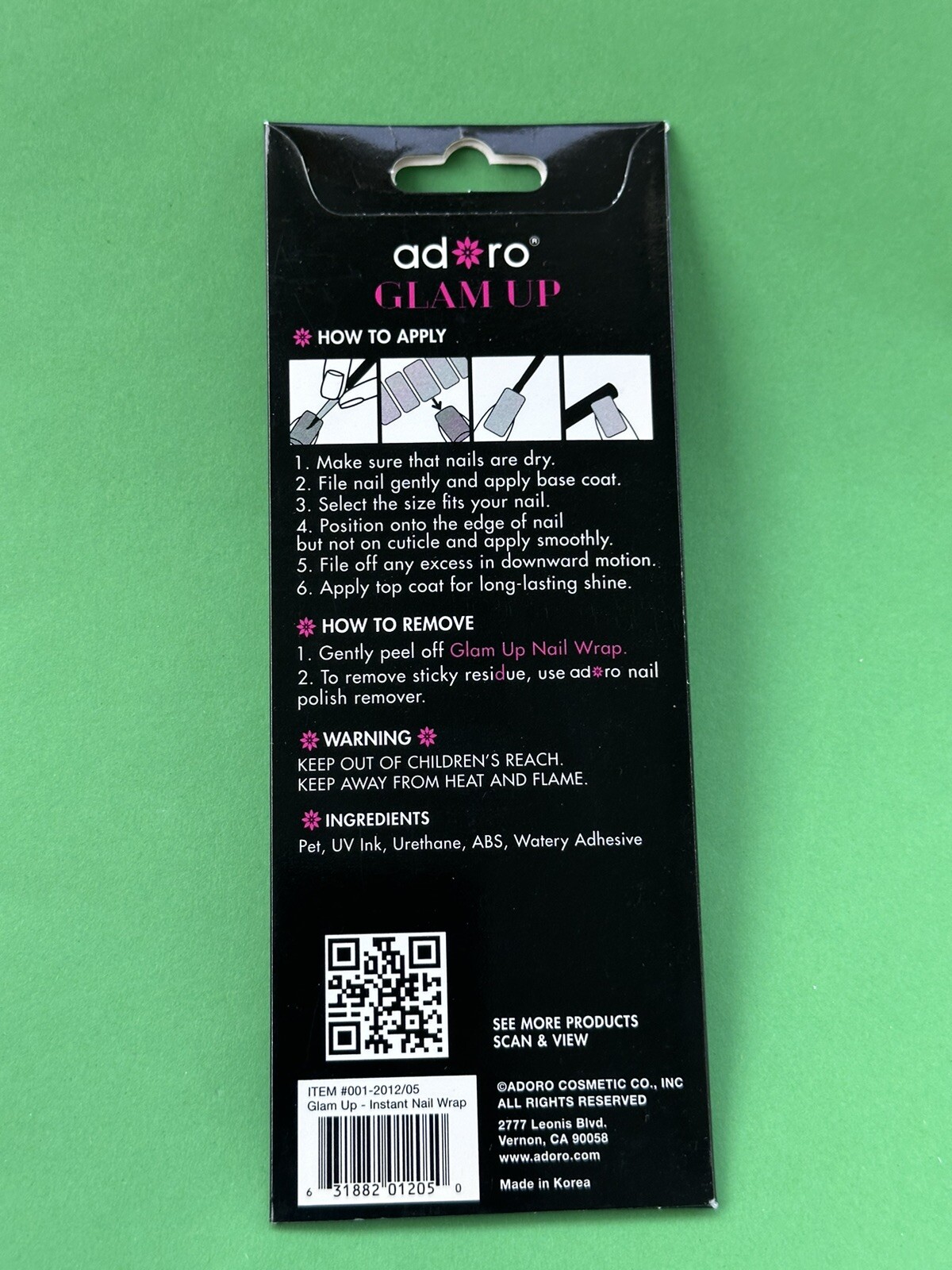 20 Strips In a Pack Instant Nail Wrap, Peel and Apply, Hottest design Brand New.