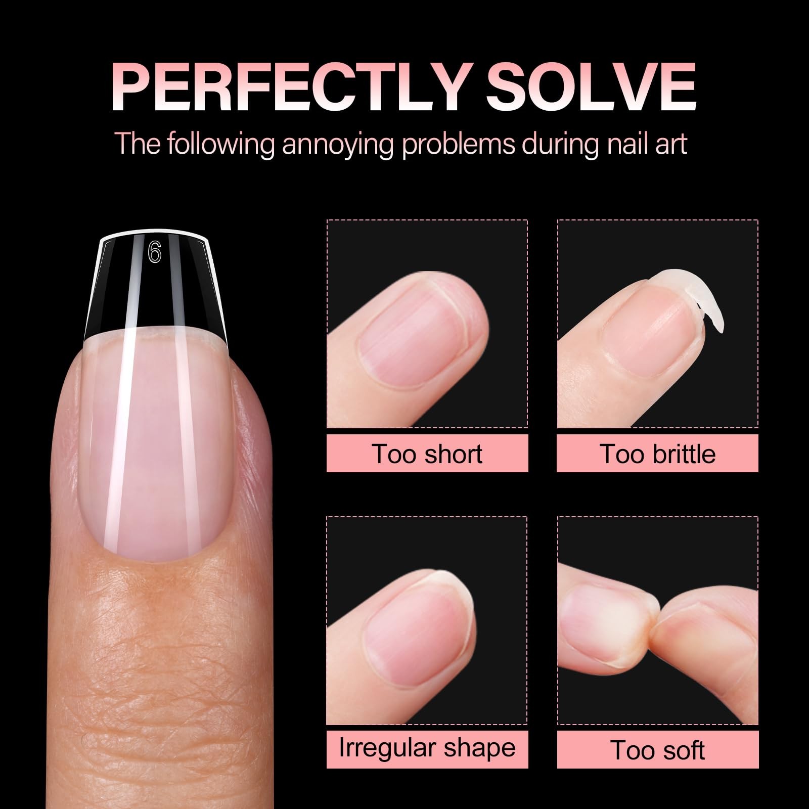 AILLSA Short Coffin Nail Tips for DIY Beginners