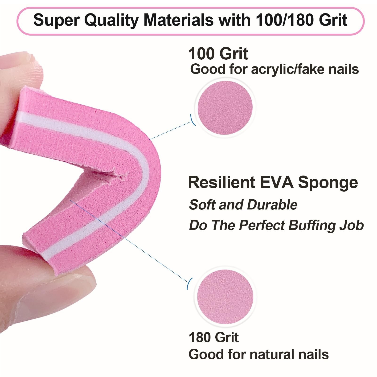 Nail Buffers (30 Pcs), Buffer Block Nail File for Acrylic and Natural Nails, …