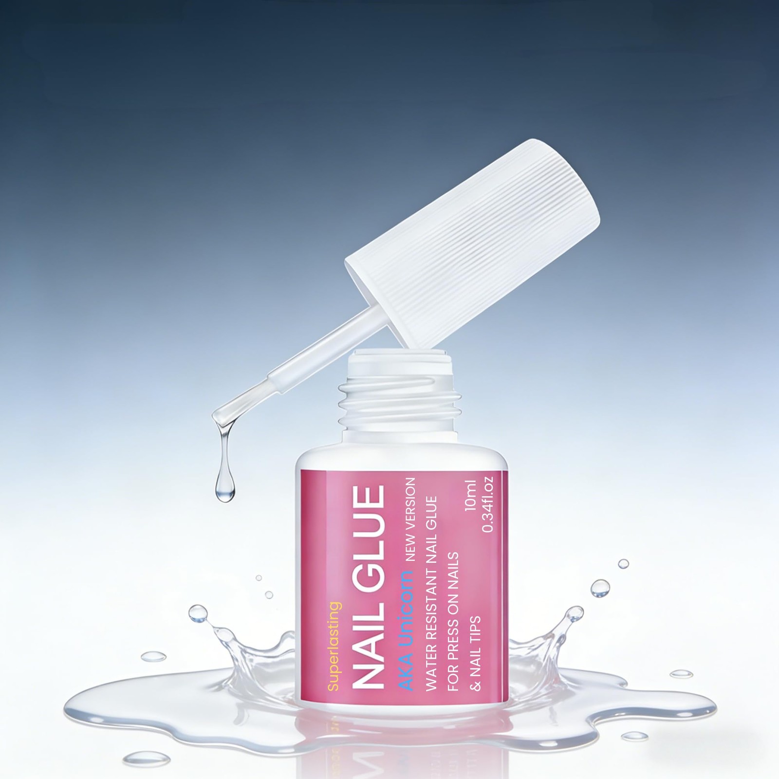 AKA Unicorn 10ml Super Strong Nail Glue for Tips,Acrylic Fake Clear