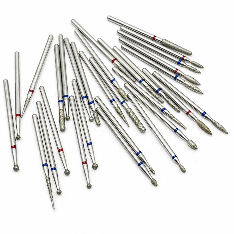 30Pcs/Set Diamond Grinding Head Nail Art Drill Polish Head Kit Nail Drill
