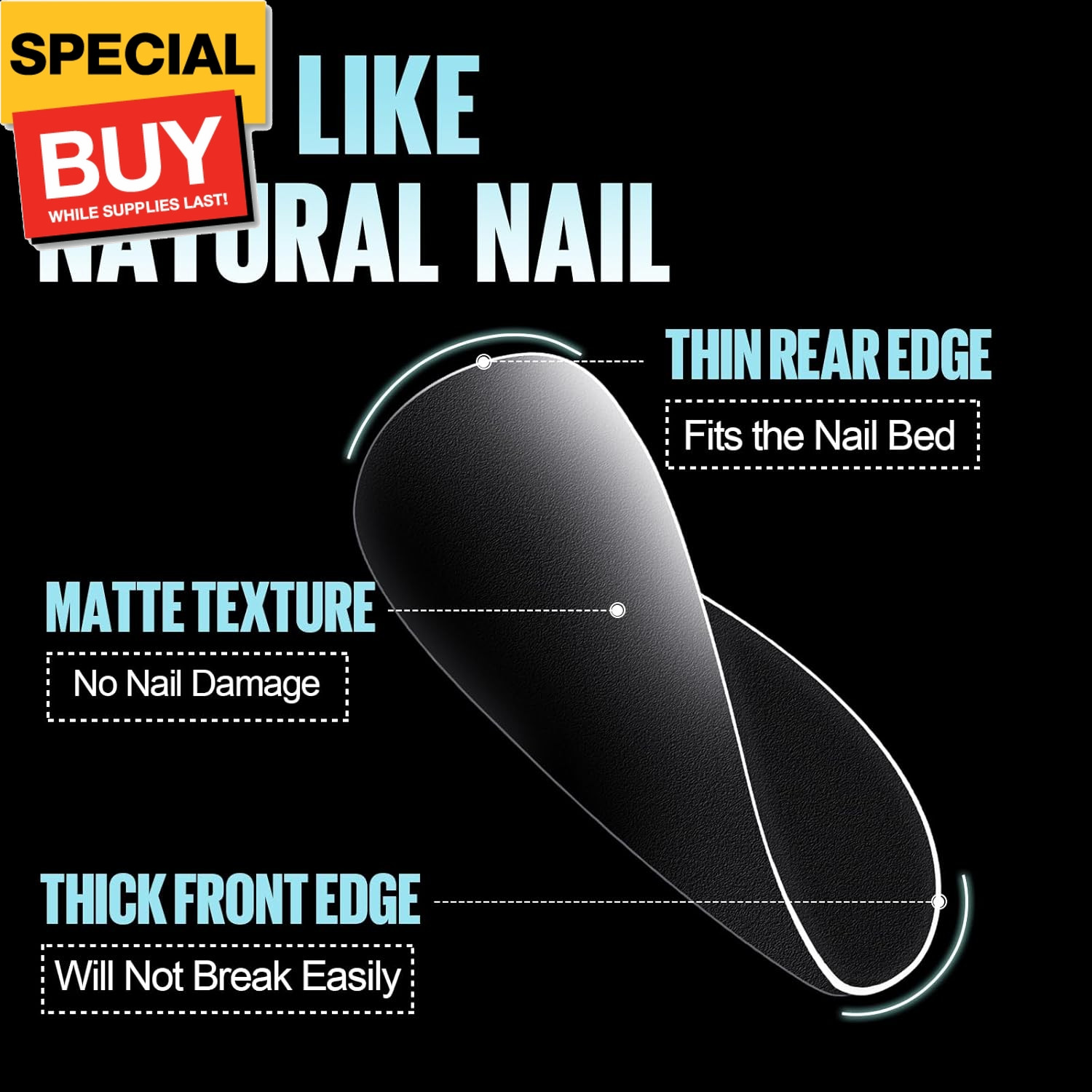 Short Coffin Gel Nail Tips, Full Cover Short Nail Tips, 360Pcs Soft Coffin Nails