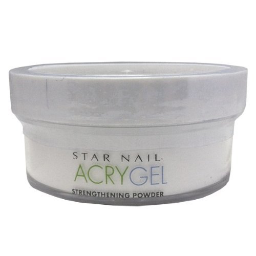 STAR NAIL AcryGel Strengthening Powder acrylic gel Clear/White/ Pink 1.6 oz