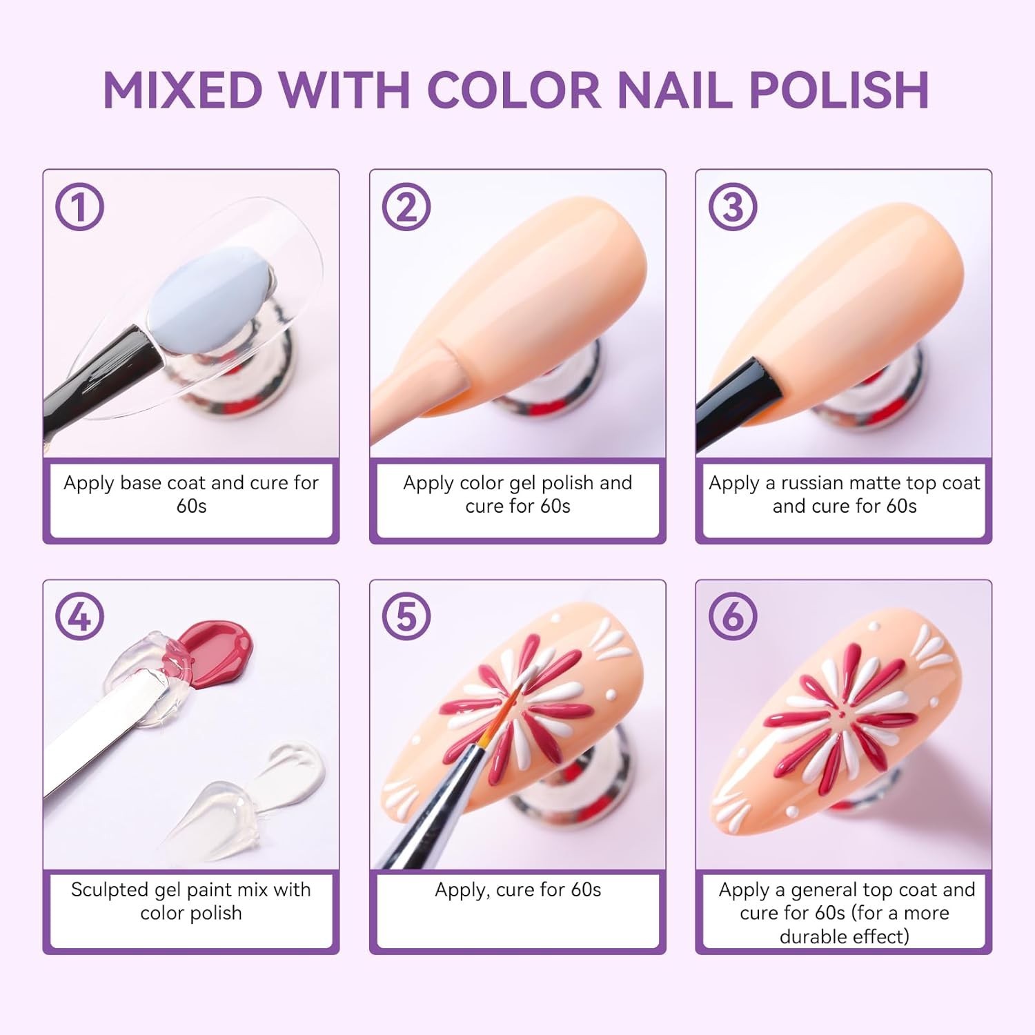 Non-Toxic 3D Nail Art Gel – Clear Sculpting Gel for Home & Salon Use, 0.28 oz