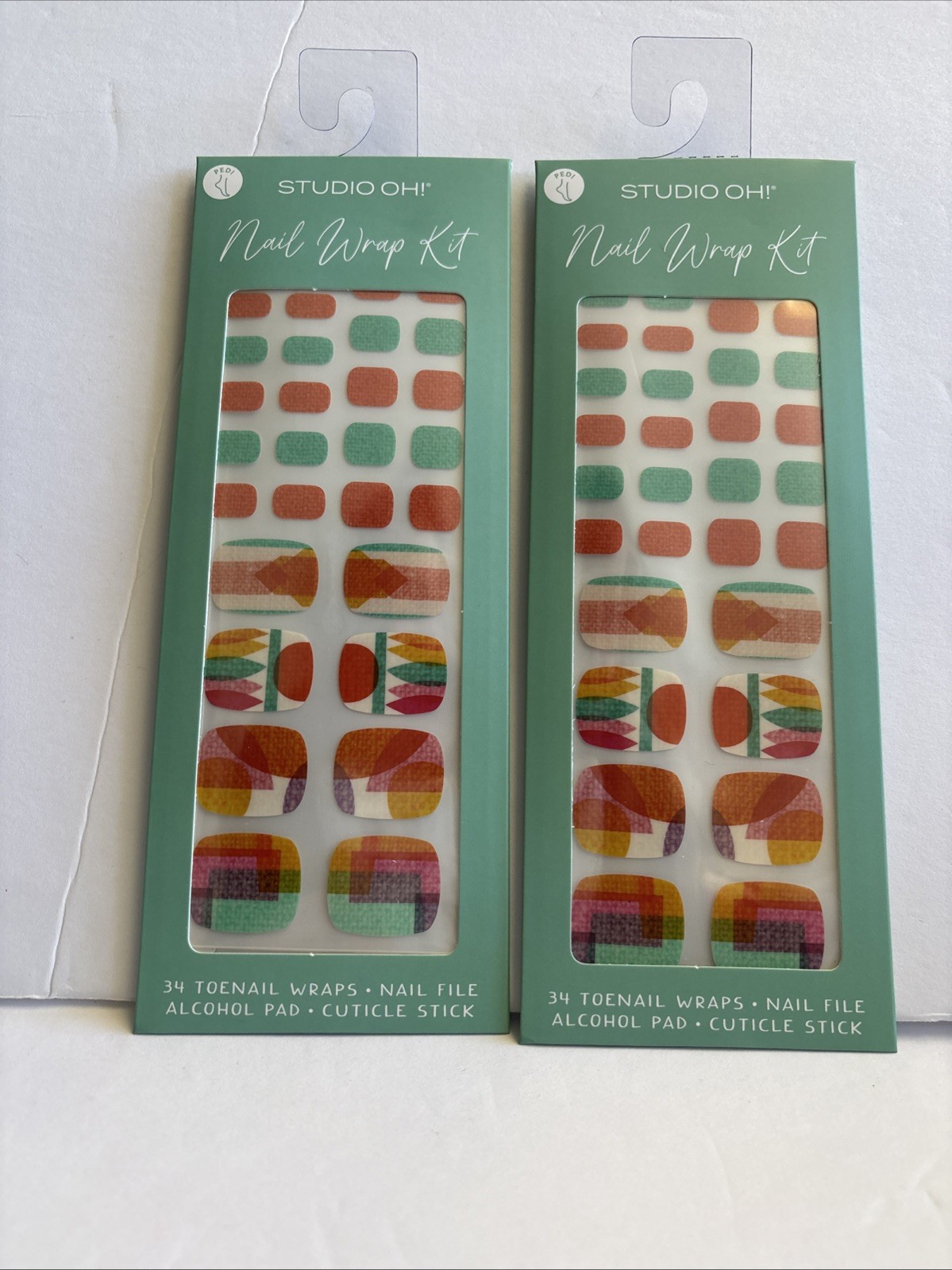 2x Studio Oh! Cute Toe Nail Wrap Kit | Nail Care Tools Accessories Included