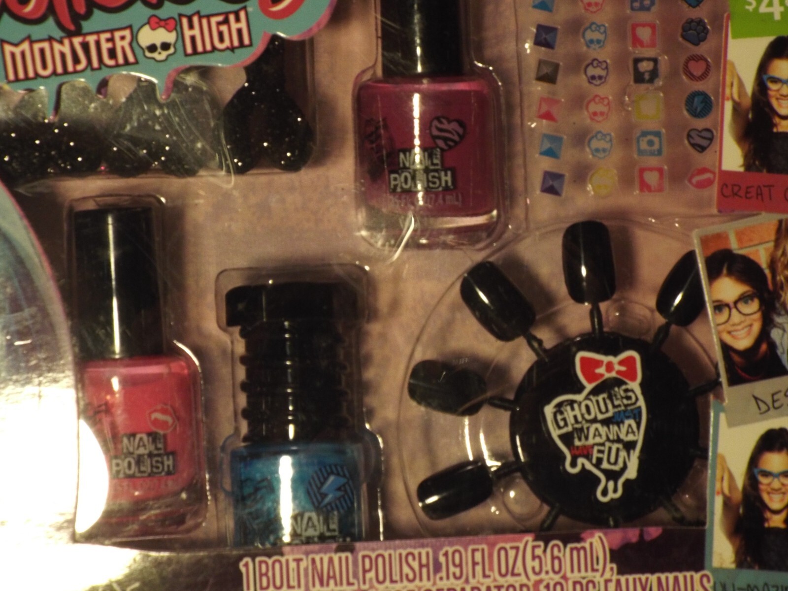Ghoulicious Monster High Nail Art Studio Kids Set 49 Pcs Nail Polish 2015 Mattel