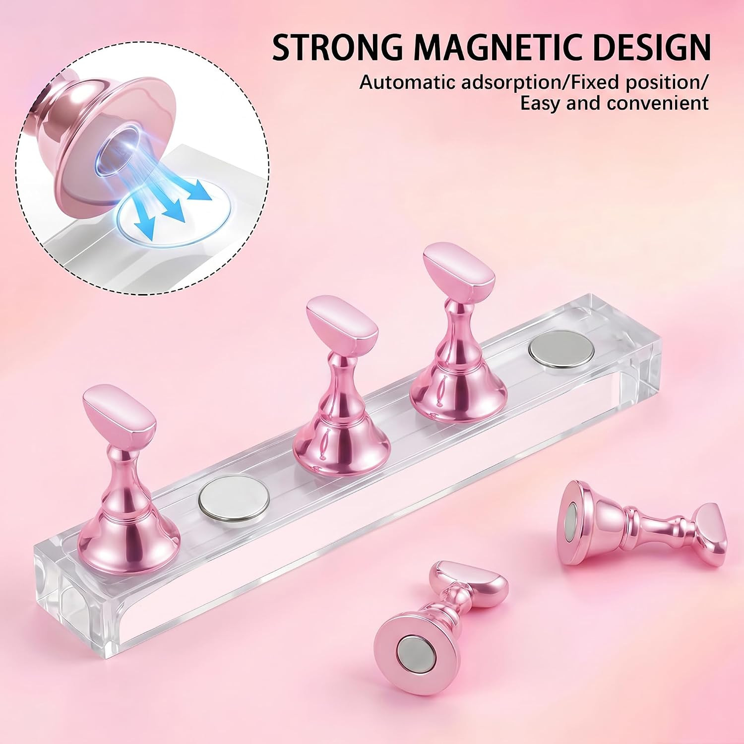 Nail Stand for Press Ons, Magnetic Fake Nail Holder for Painting Nails,Nail Stan